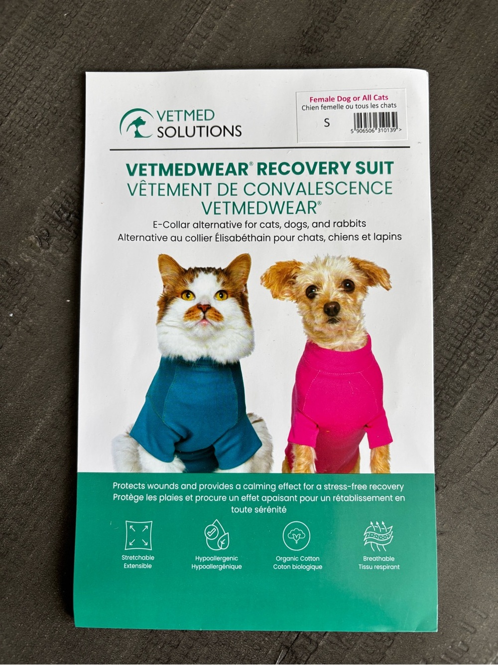 Vetmedwear Recovery Suit for Small Pets - Pink